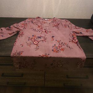 Blush Colored Floral Blouse